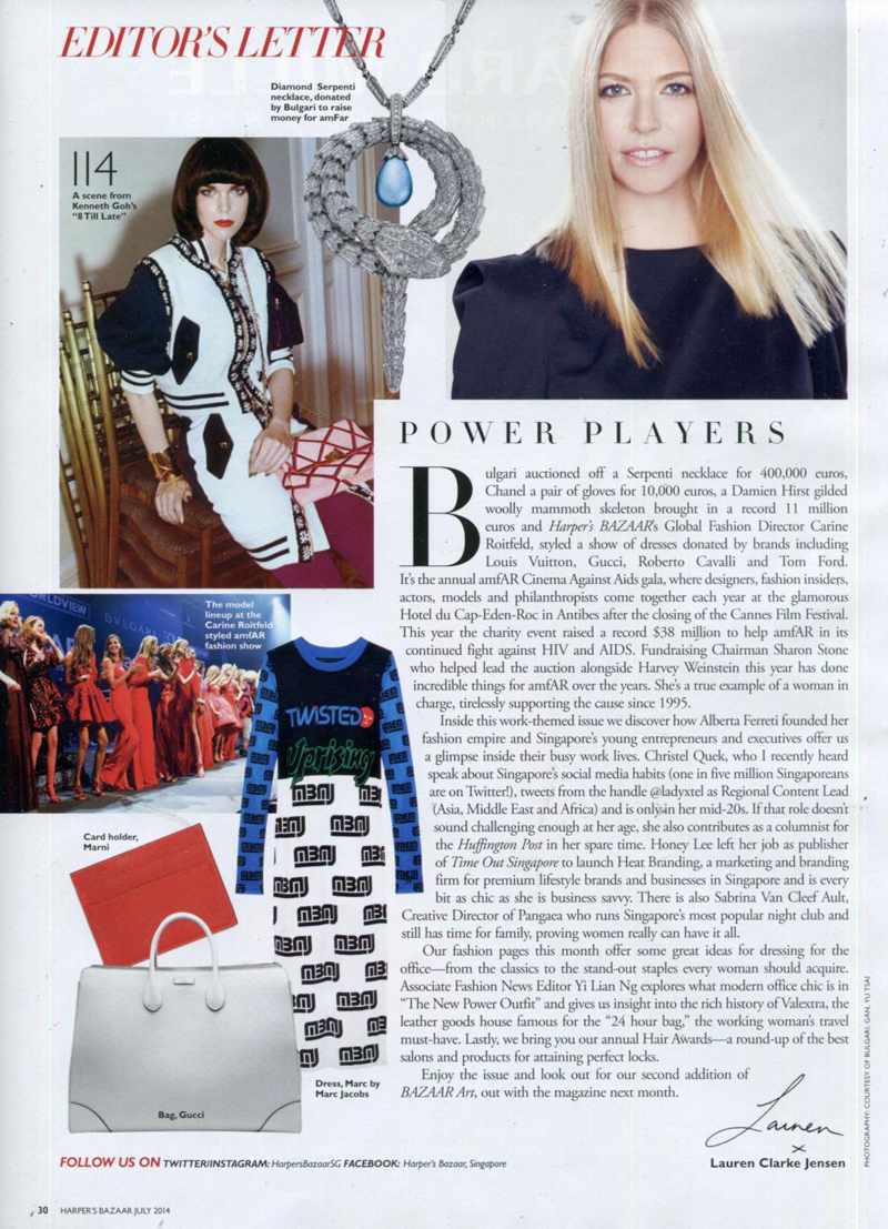 Harpers Bazaar Singapore July 2014 Page 2