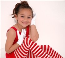 Colored White Striped Kids Tights