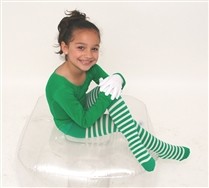 White Striped Kids Tights