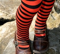 Black Striped Kids Tights and Hosiery