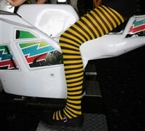 Colorful Black Striped Tights