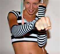 Colored Black Striped Arm Warmers