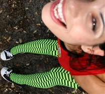 Colored Zig Zag Checkerboard Tights