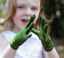 Colored Solid Color Nylon Kids Gloves