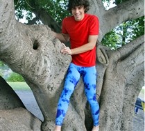 Colored Splash Color Mens Footless Performance Tights