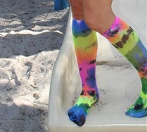 Colored Splash Color Knee Highs