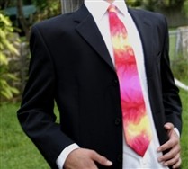 Splash Color Silk Tie and Hosiery