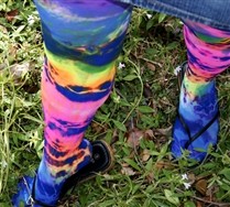 Colored Plus Sized Splash Color Tights