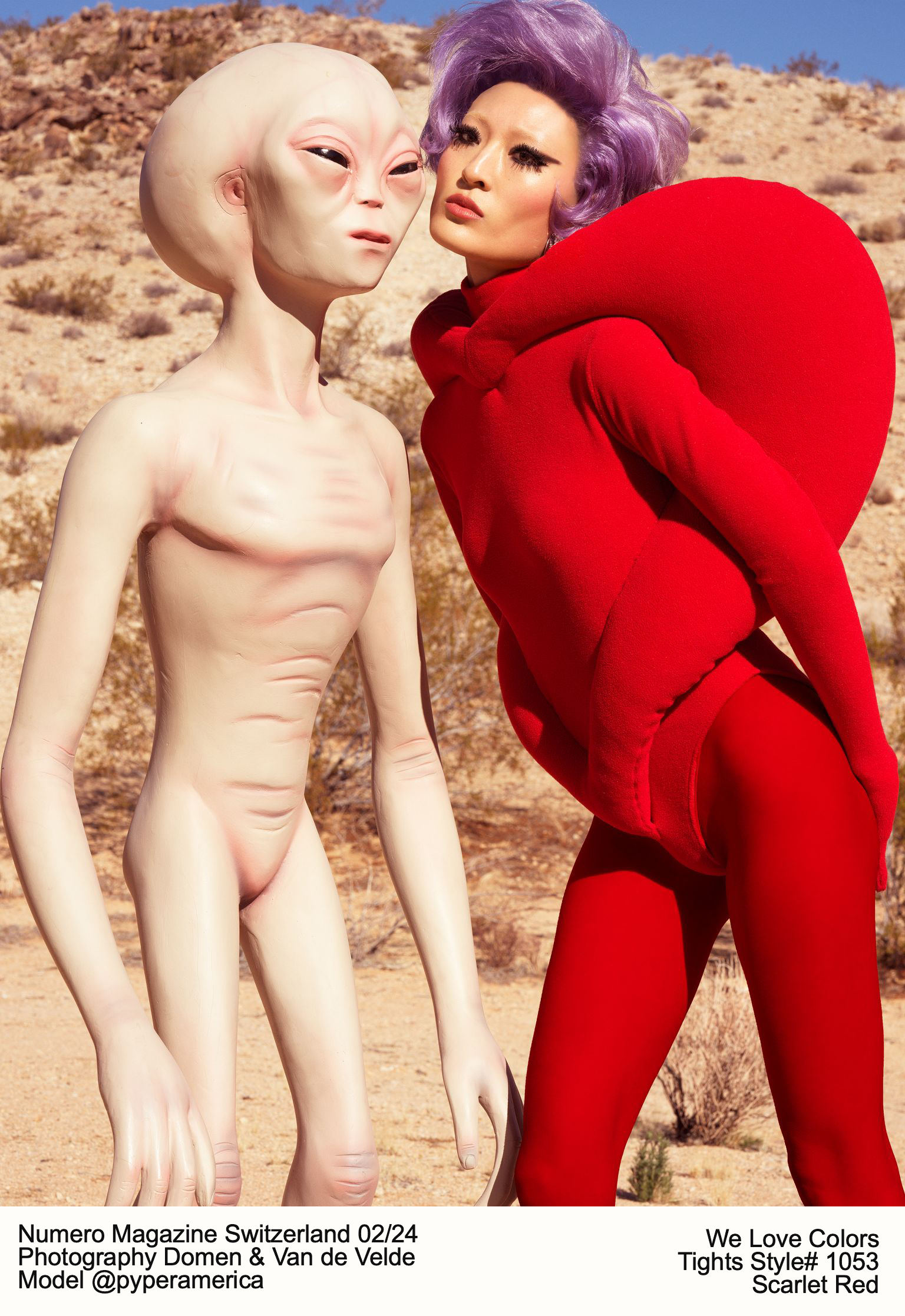 2Red Tights Numero Magazine Alien Pyperamerica