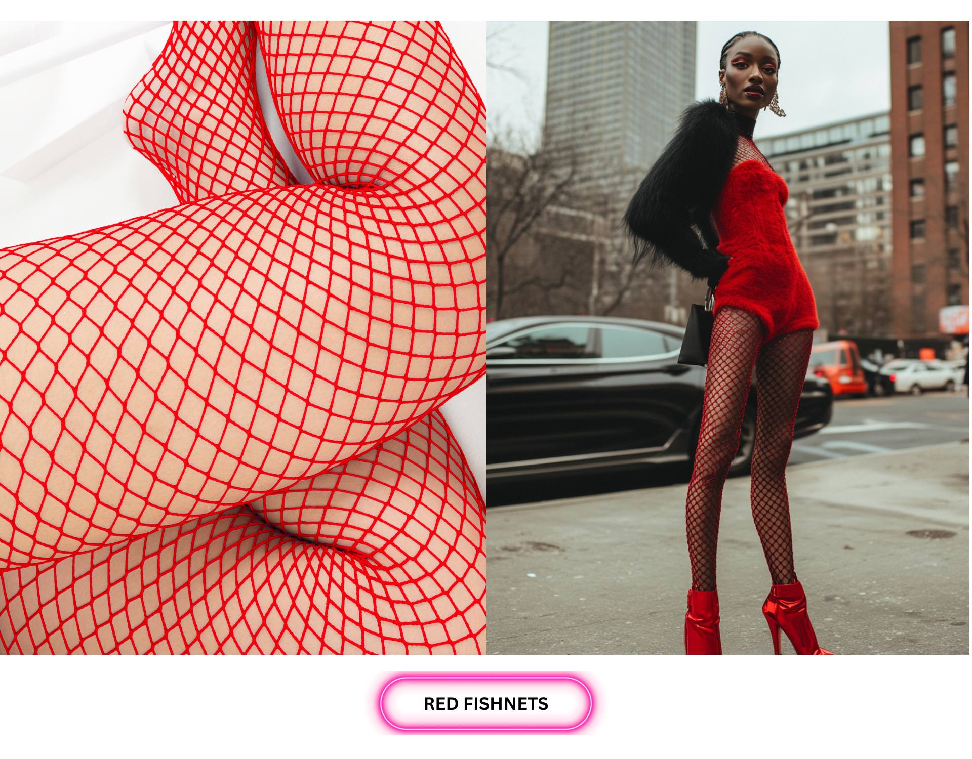 How To Style Red Fishnet Tights For Women