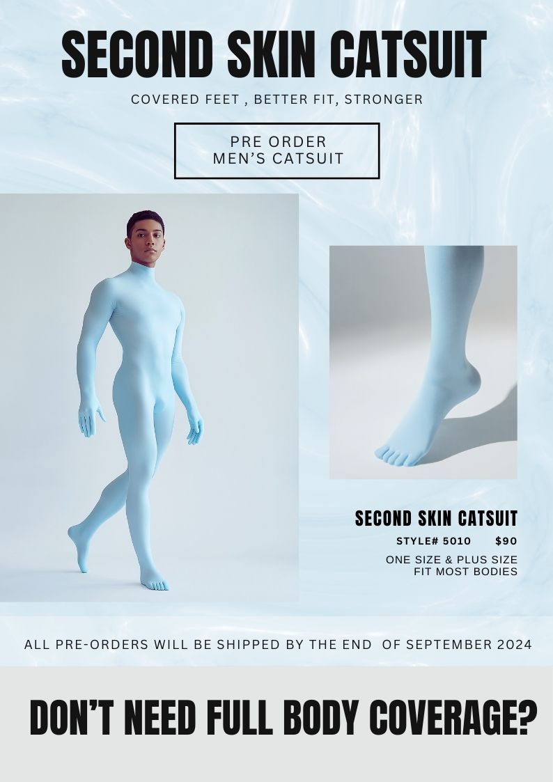 Mens Second Skin Catsuit With Feet