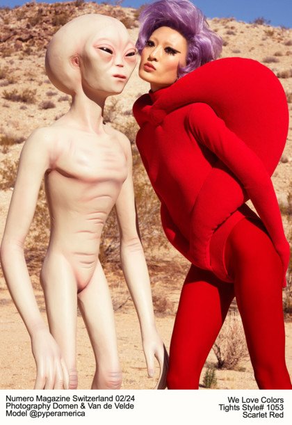 Red Tights Numero Magazine Alien Pyperamerica