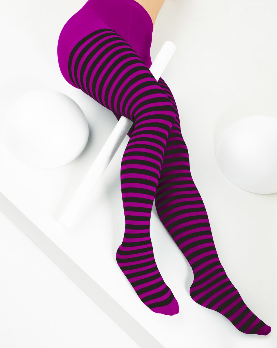 striped workout tights