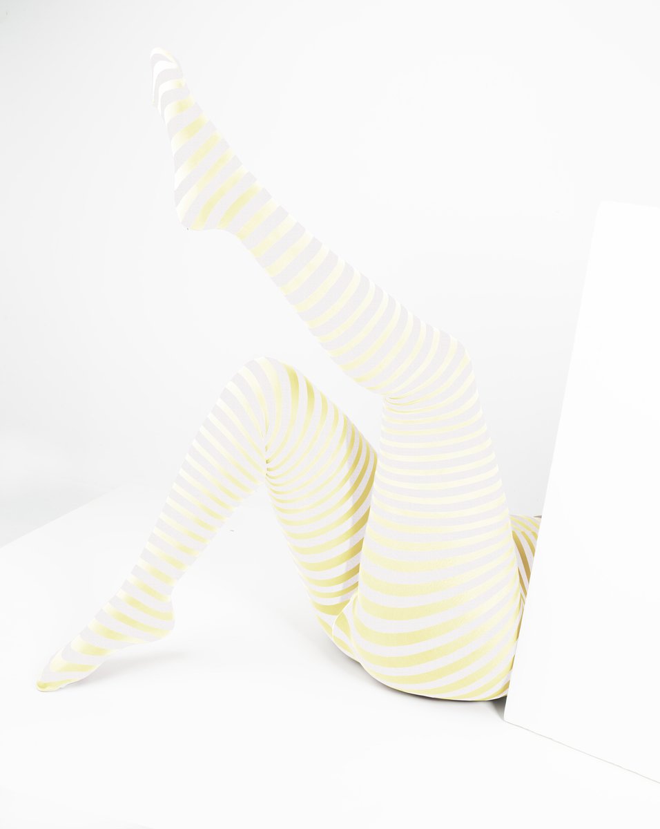 plus size green and white striped tights