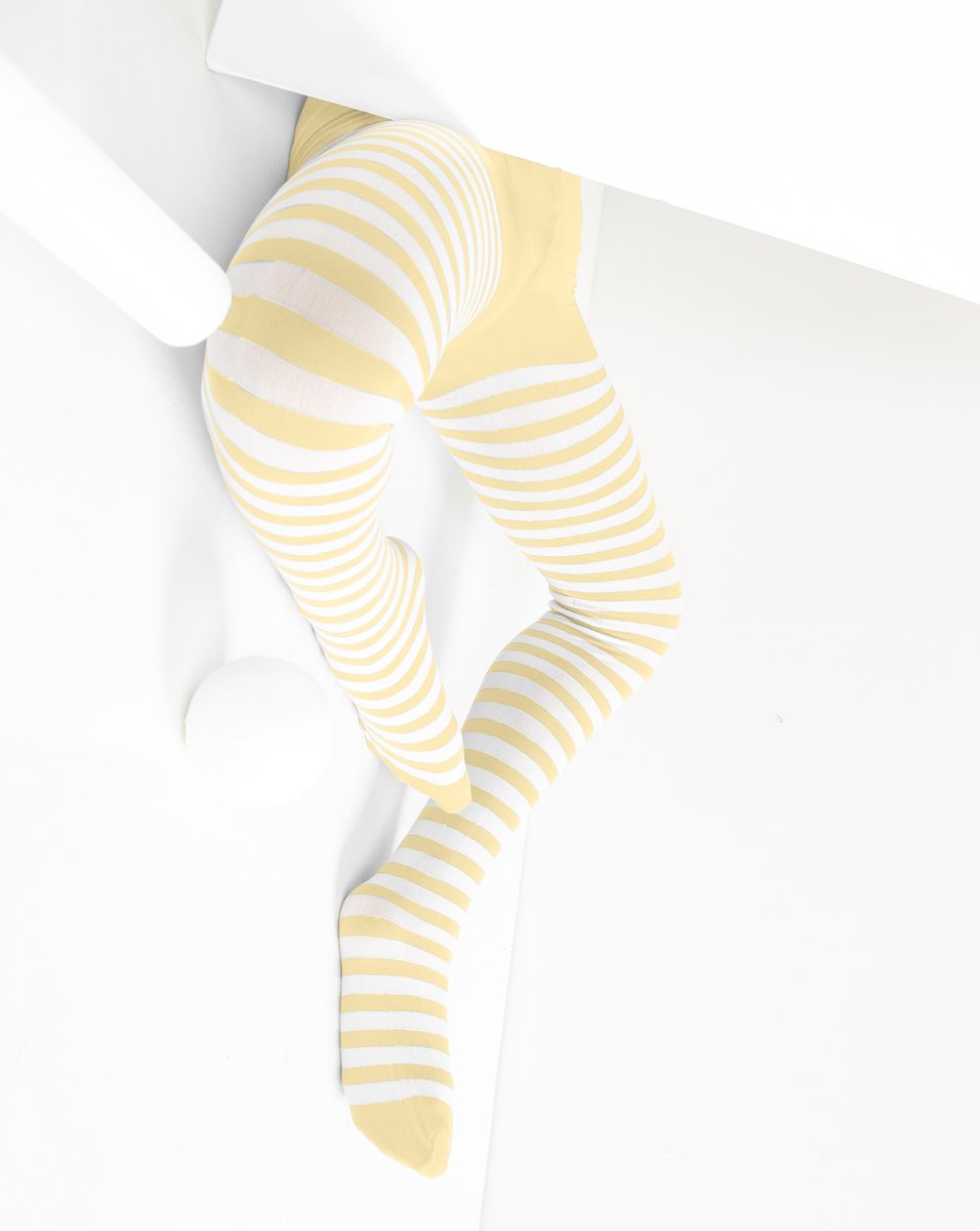 Kids White Striped Tights Style# 1273 | We Love Colors