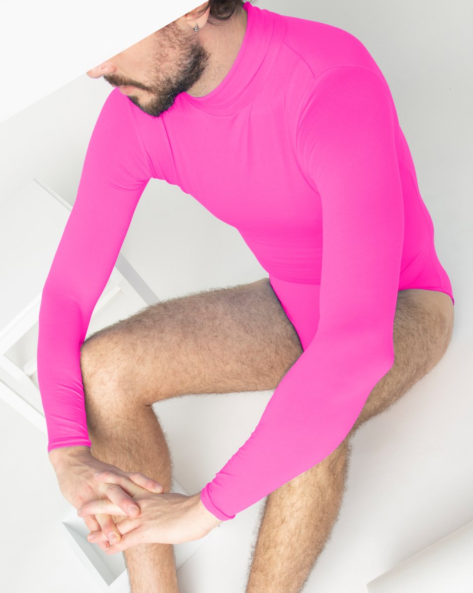 Mens Long Sleeve Mock Neck Leotard With Snap Crotch Style 5008 We Love Colors