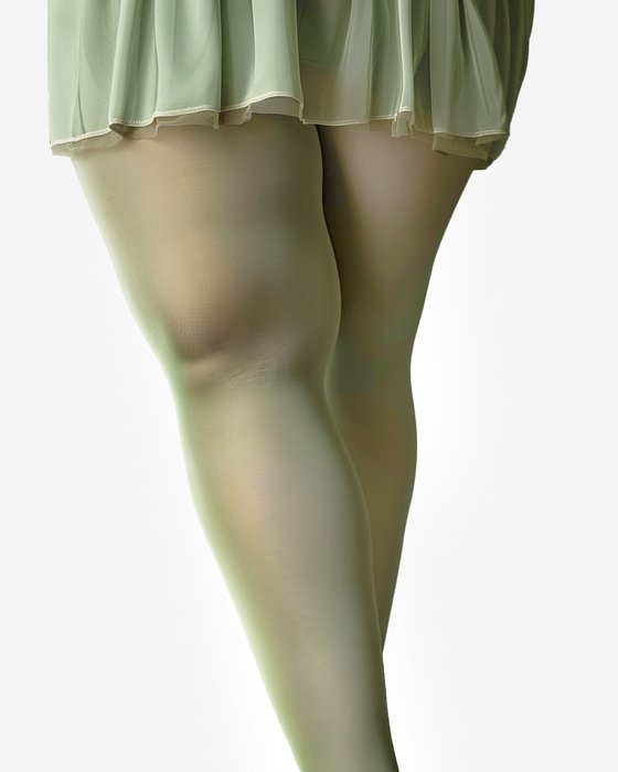 1003 Plus Size Sheer Mint Green Pantyhose