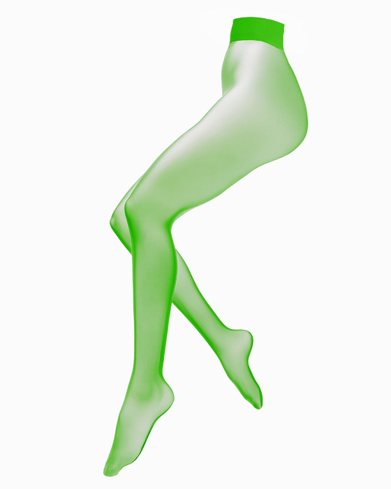 1004 Neon Green Sheer Pantyhose Stockings Tights