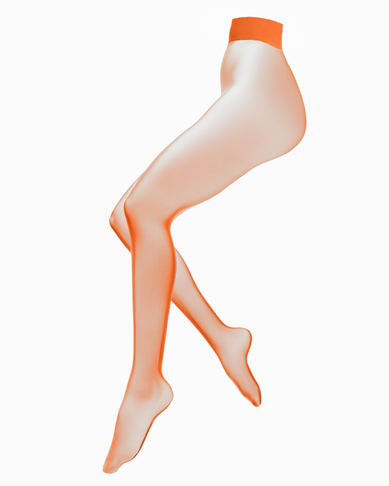 1004 Orange Sheer Pantyhose Stockings Tights