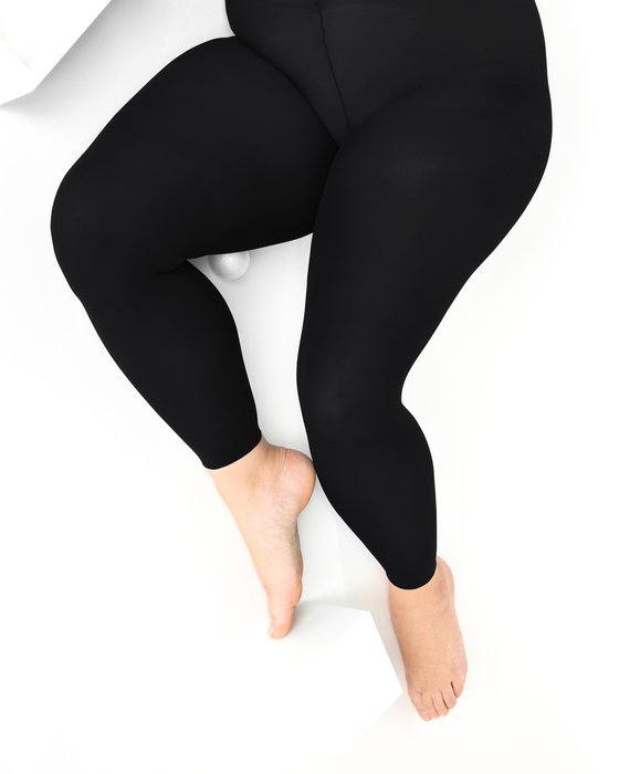 1041 W Black Plus Size Footless Tights