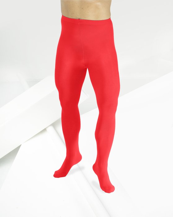 Scarlet Red Microfiber Nylon/Lycra Tights Style# 1053 | We Love Colors