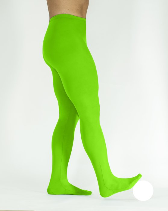 Fitkin Women's Neon Green Hight Waist Reflactive Details Tights