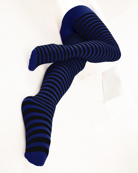 Röhnisch DISTANCE STRIPE - Leggings - Stockings - navy/dark blue
