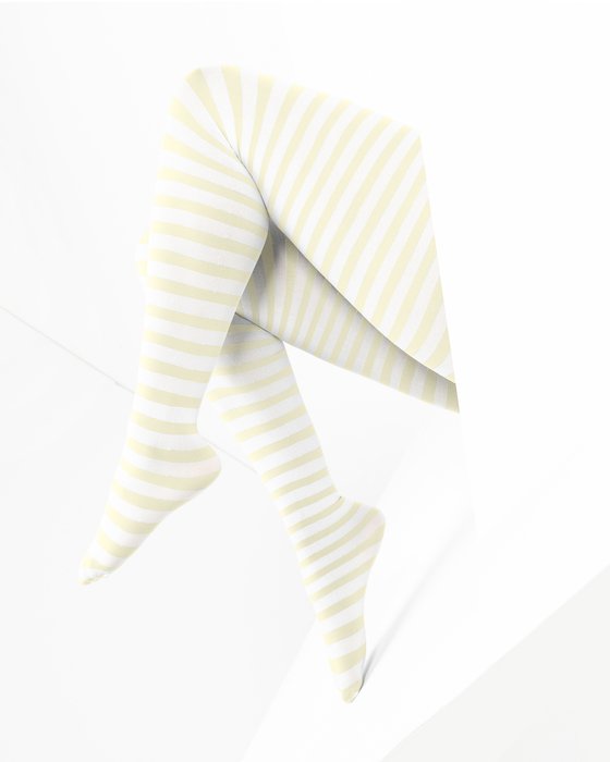 Ivory 1204 Plus White Striped White Stripes Ivory Plus Size Tights