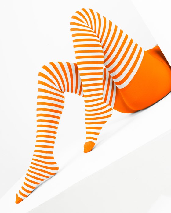 White Striped Tights Style# 1204