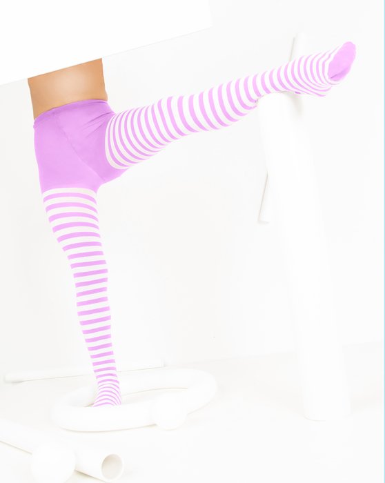 7202 Kids White Striped Tights Style# 1273 | We Love Colors