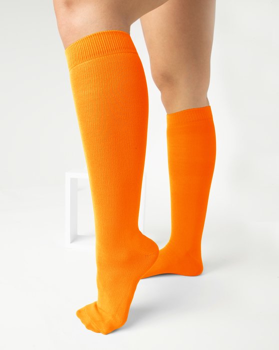 Neon Orange Sports Socks Style# 1559 | We Love Colors