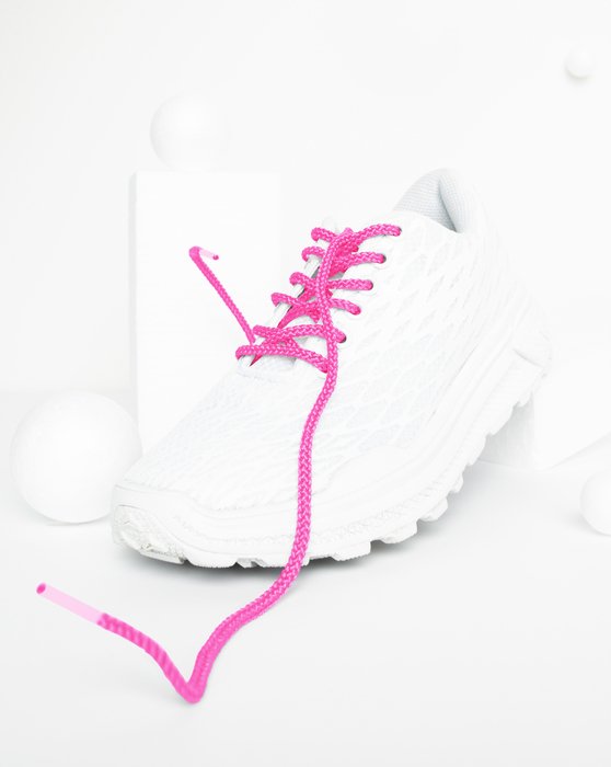 3001 Neon Pink Round Laces
