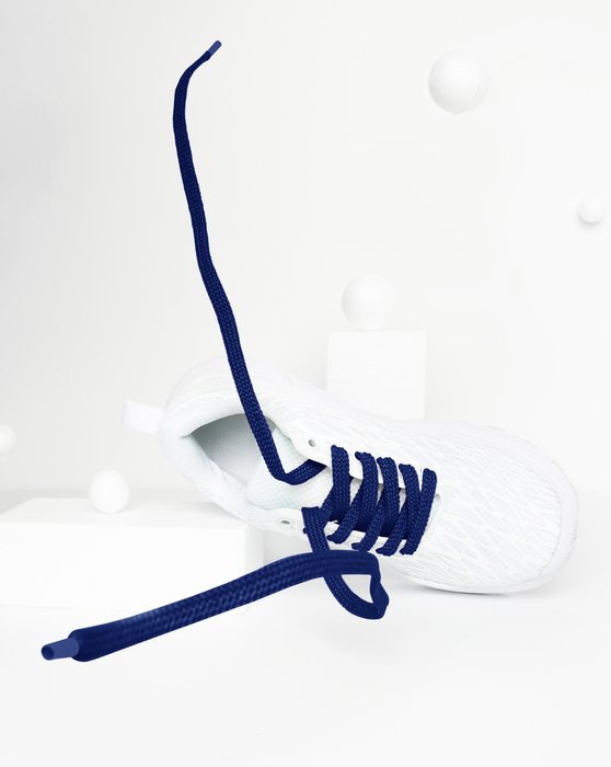 Navy Flat Shoelaces Style# 3002 | We Love Colors