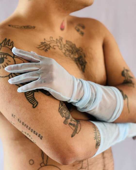 Aqua 3207 Sheer Gloves M Aqua