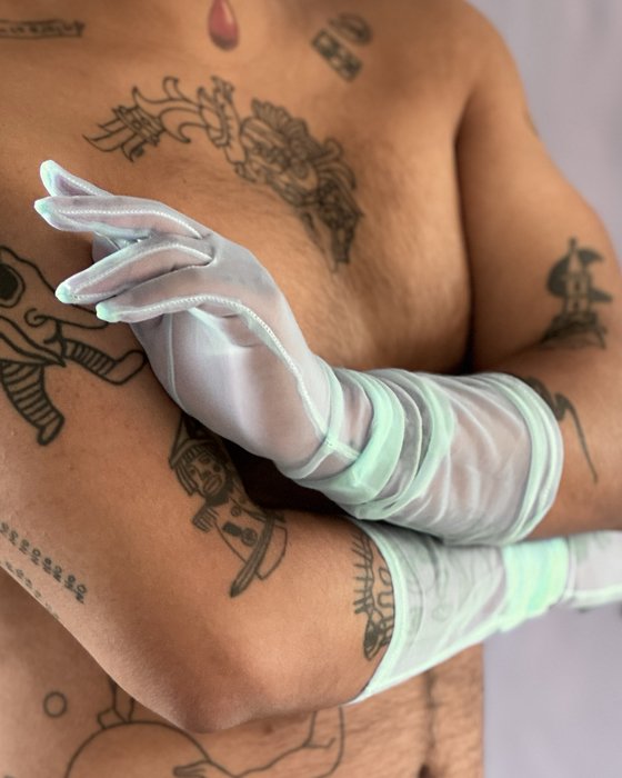 Pastel Mint 3207 M Sheer Gloves Pastel Mint