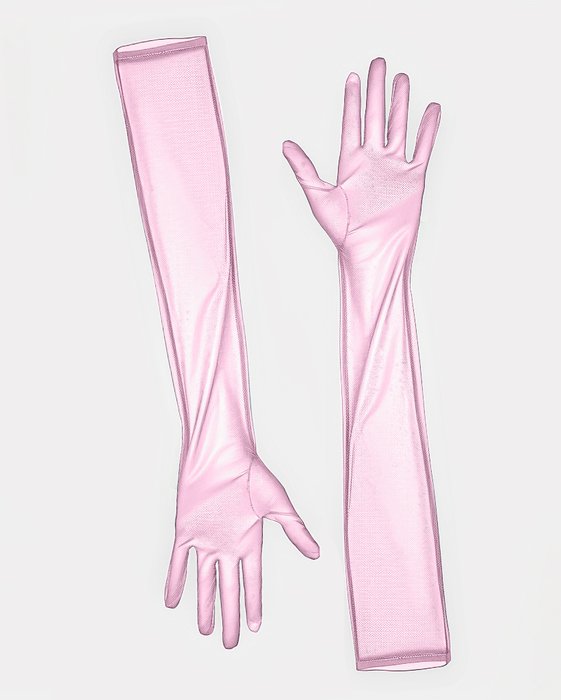 3207 Sheer Gloves Light Pink