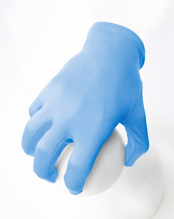 3405 Sky Blue Solid Color Figure Ice Skating Wrist Gloves