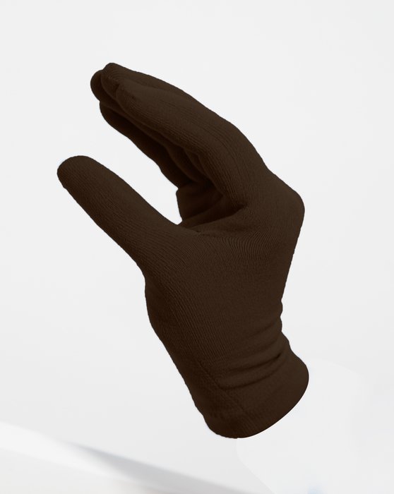 3601 Brown Short Matte Knitted Seamless Gloves