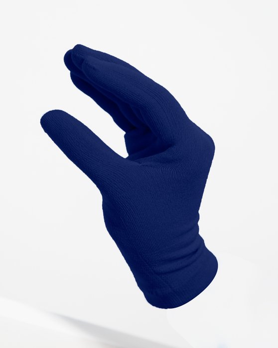 3601 Navy Short Matte Knitted Seamless Gloves