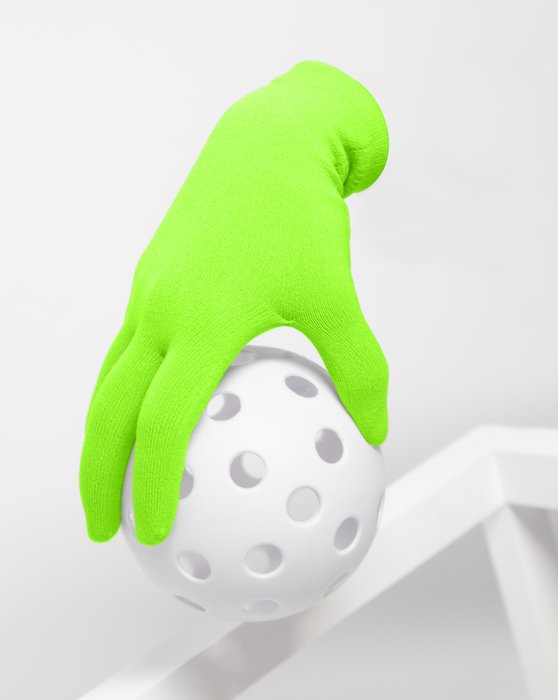 Neon Green Short Matte Seamless Gloves Style# 3601 | We Love Colors