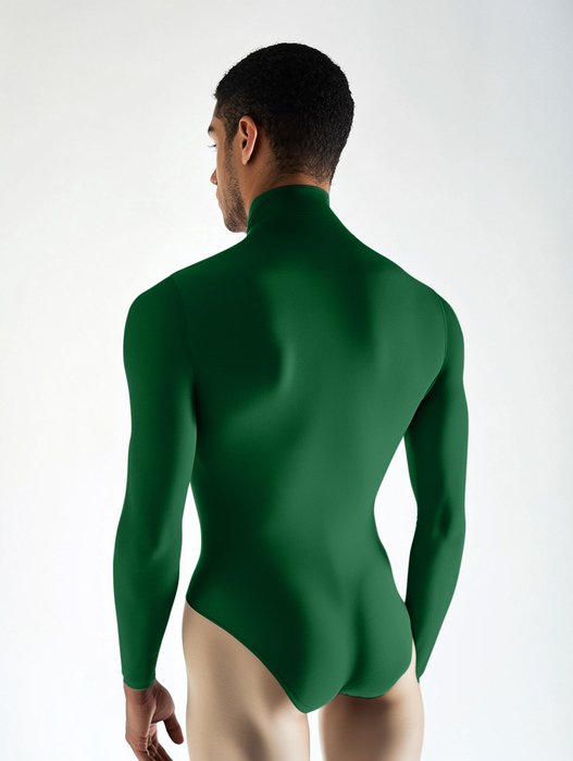 5004 M Emerald Mockneck Leotard