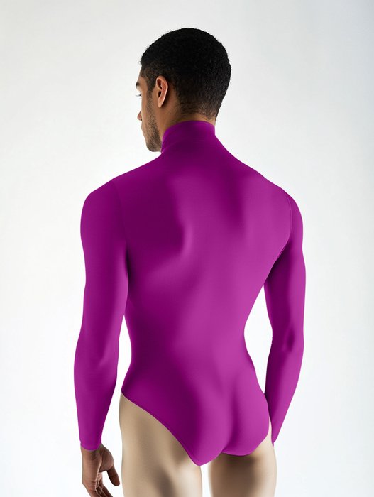 5004 M Magenta Mockneck Leotard