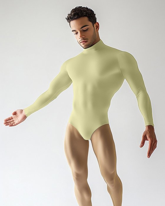 5004 M Maize Mockneck Leotard