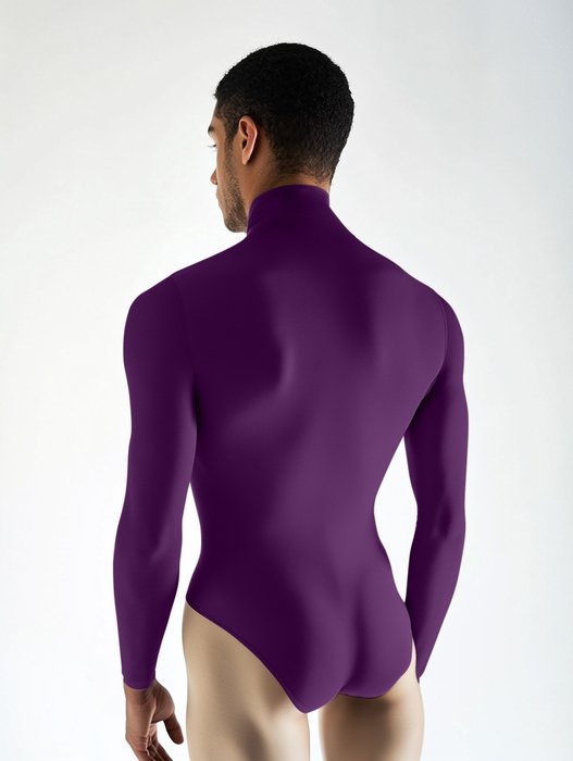 5004 M Rubine Mockneck Leotard