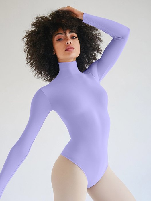 5004 W Lilac Mockneck Leotard