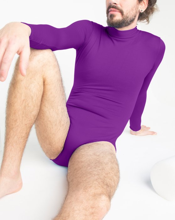 5008 M Amethyst Long Sleeve Turtleneck Male Leotard