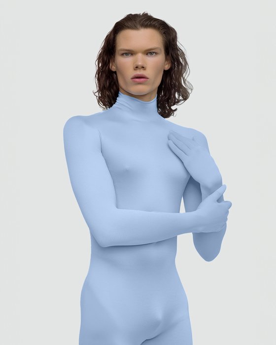 5010 M Baby Blue Second Skin Catsuit