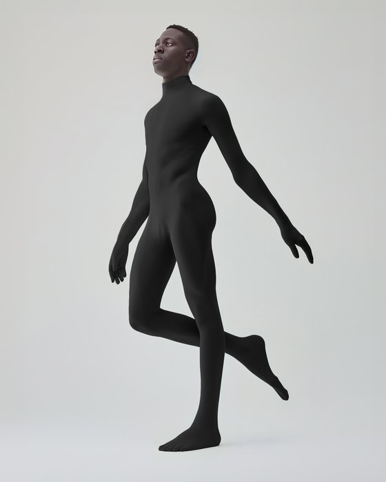 5010 M Black Second Skin Catsuit