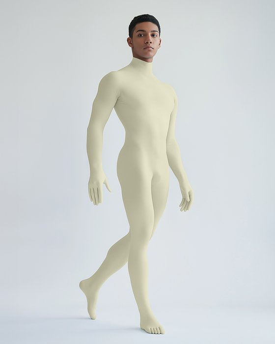 5010 M Ivory Second Skin Catsuit