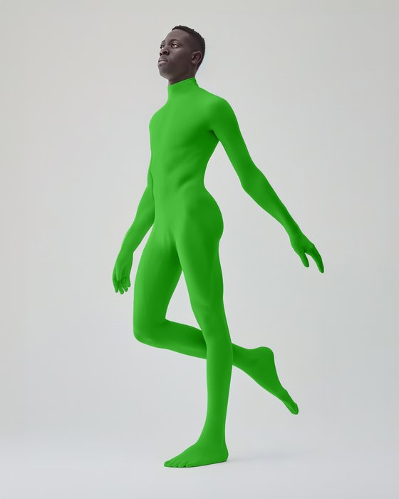 5010 M Kelly Green Second Skin Catsuit